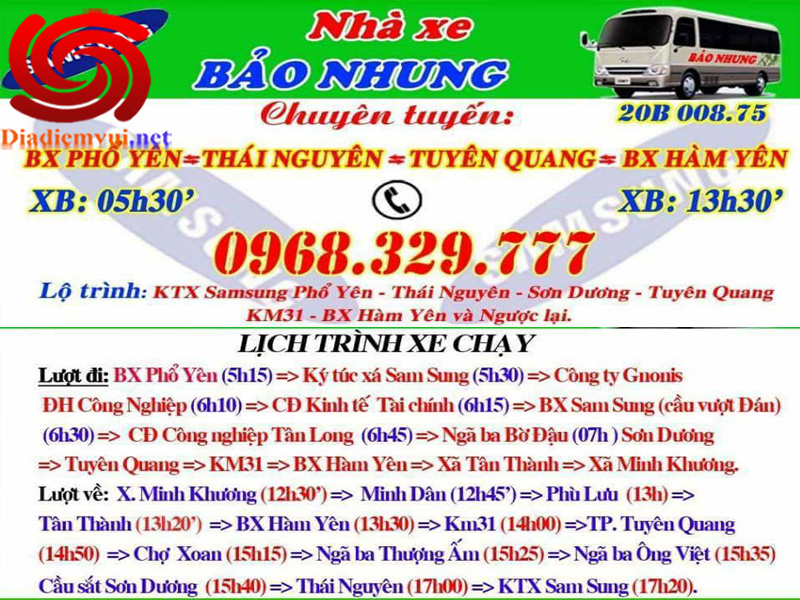 xe khách thái nguyên tuyên quang - Hình 1