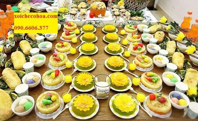 xôi chè cúng đầy tháng bé trai