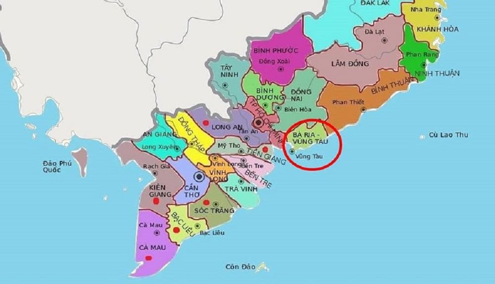 bà rịa vũng tàu thuộc miền nào