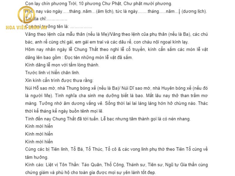 bài cúng 49 ngày ngoài mộ