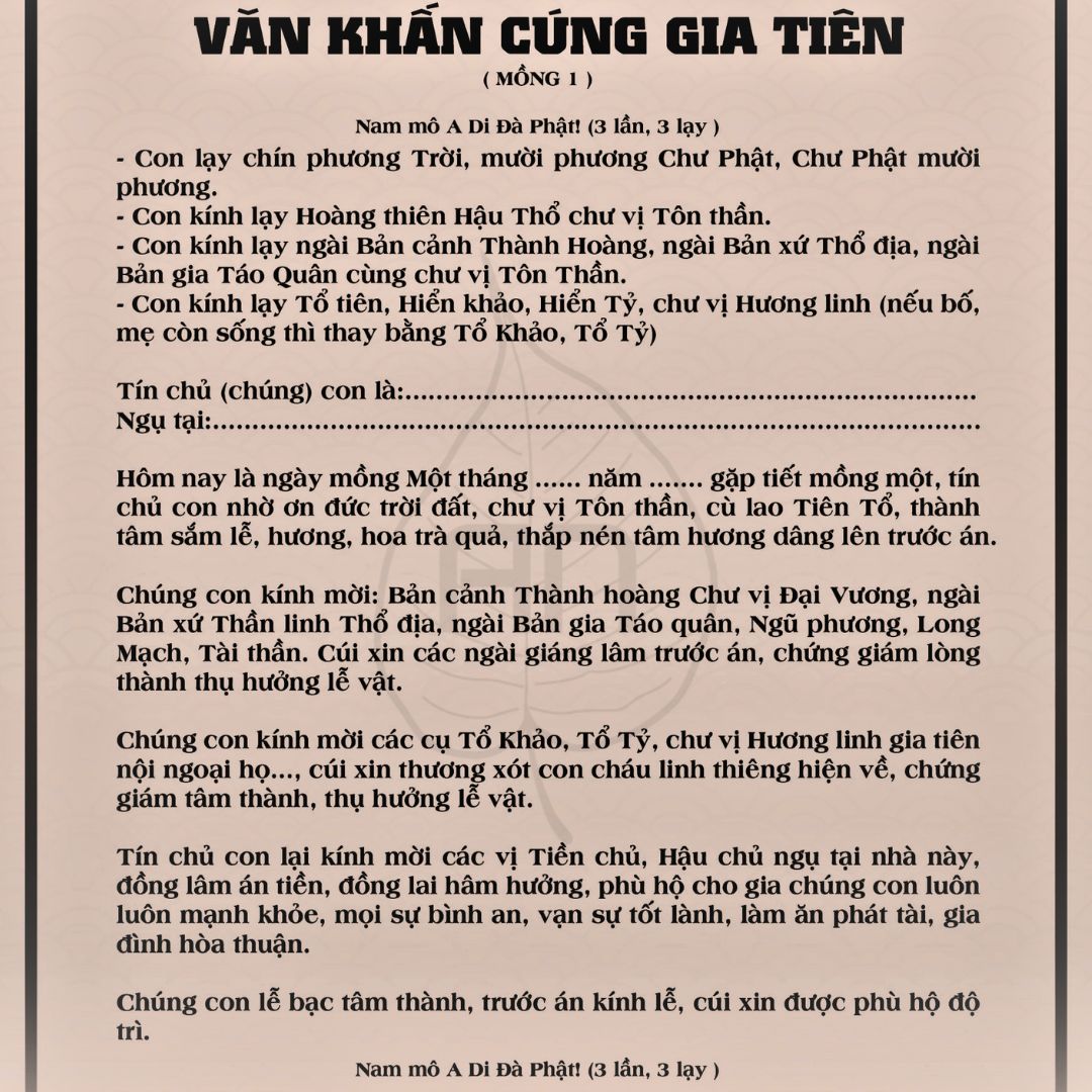 bài cúng gia tiên mùng 1 - Hình 5