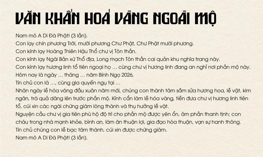 bài cúng hoá vàng ngày tết - Hình 2
