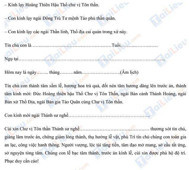 bài cúng mùng 9
