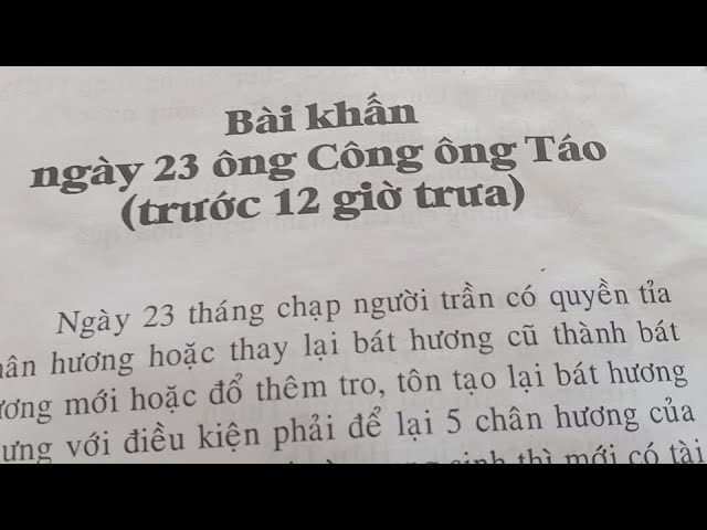 bài cúng ông công ông táo 23 tháng chạp - Hình 4
