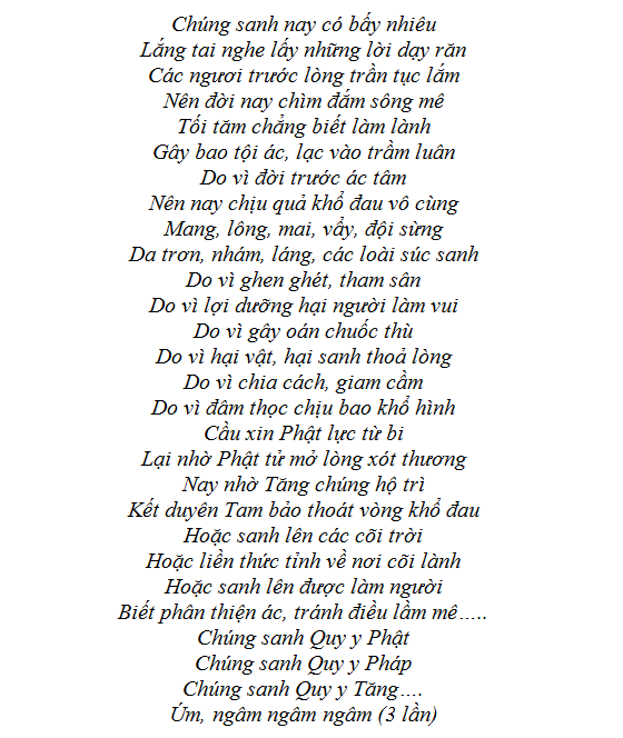 bài cúng phóng sinh tại nhà - Hình 2