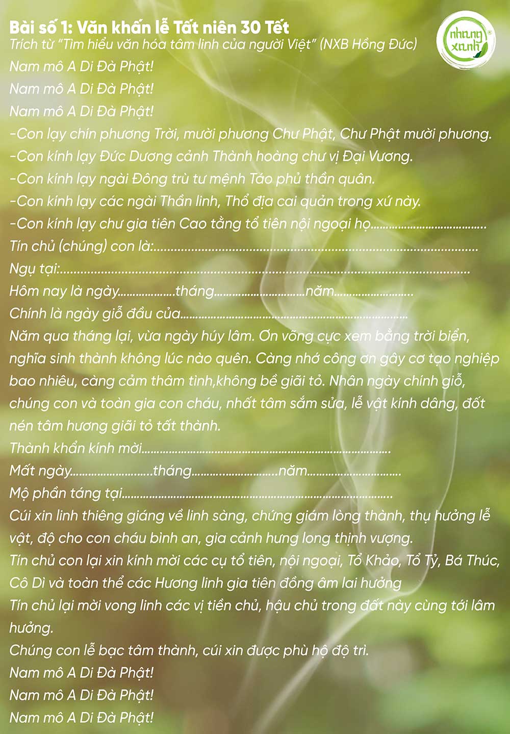 bài cúng tất niên 30 tết - Hình 1