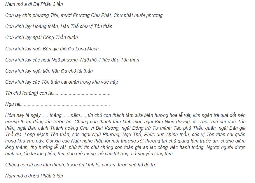 bài cúng thổ công ngày rằm - Hình 1