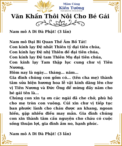 bài cúng thôi nôi cho bé gái - Hình 4