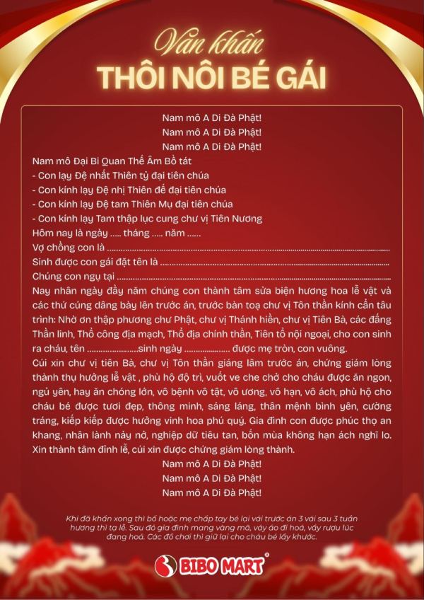 bài cúng thôi nôi cho bé gái - Hình 5
