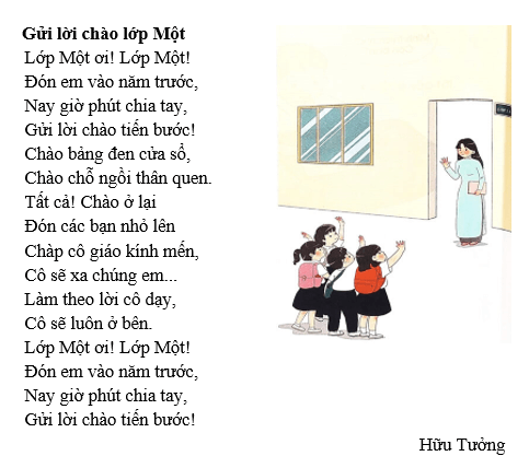 bài thơ gửi lời chào lớp 1 - Hình 2