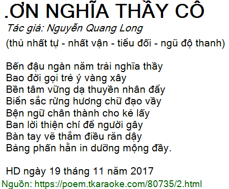 bài thơ ơn nghĩa thầy cô - Hình 4