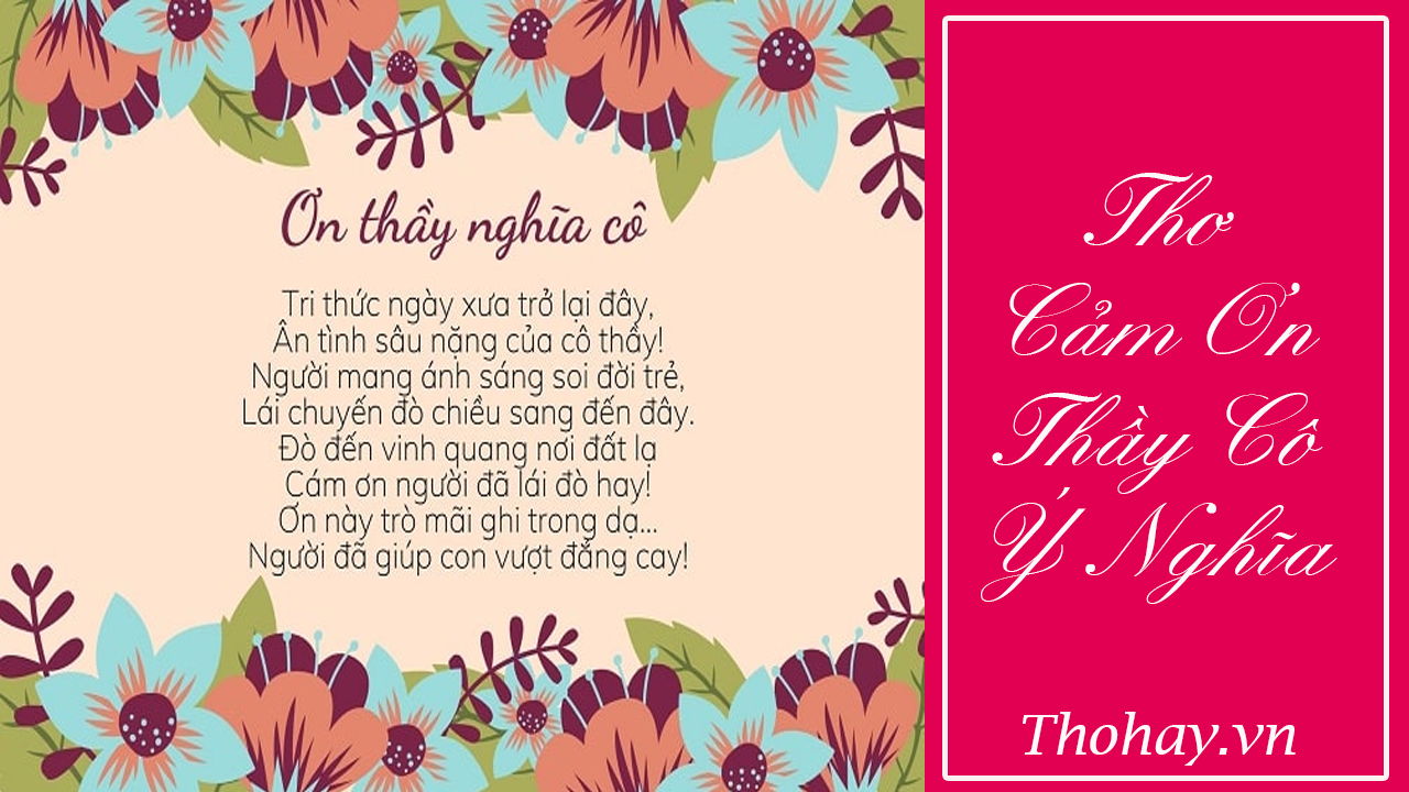 bài thơ ơn nghĩa thầy cô - Hình 5