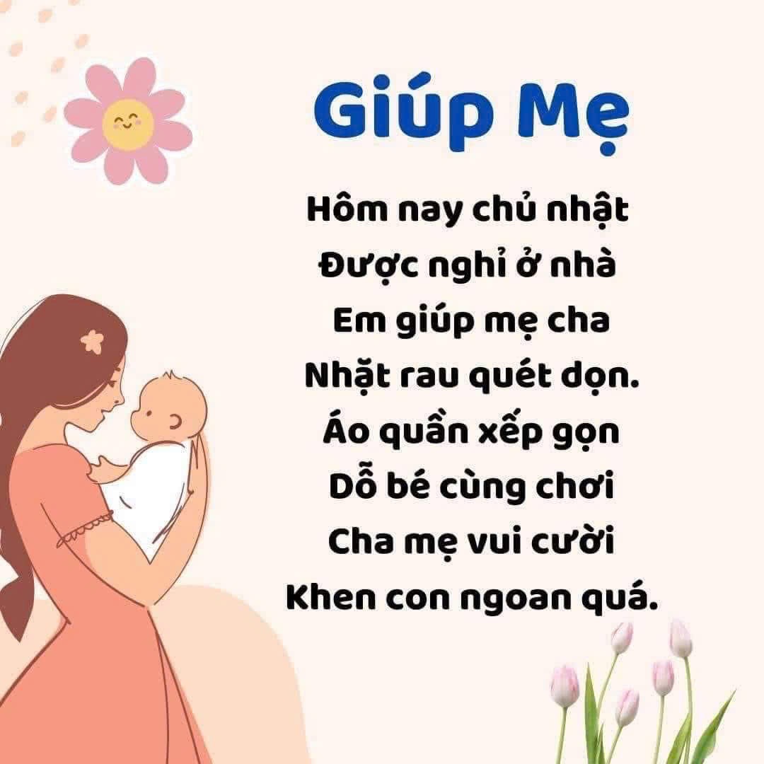 bài thơ về mẹ cho trẻ mầm non - Hình 1