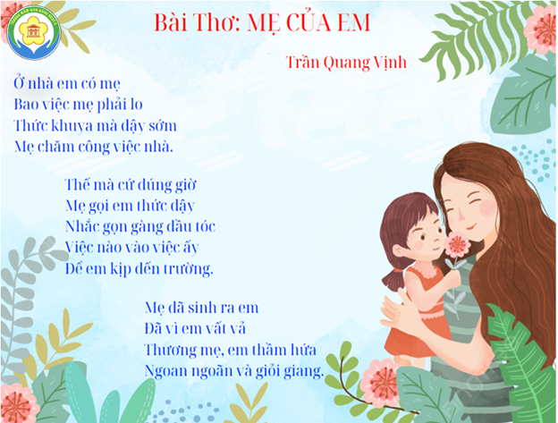 bài thơ về mẹ cho trẻ mầm non - Hình 3