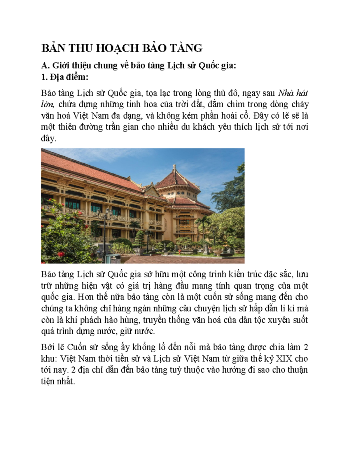 bài thu hoạch bảo tàng lịch sử quốc gia - Hình 5