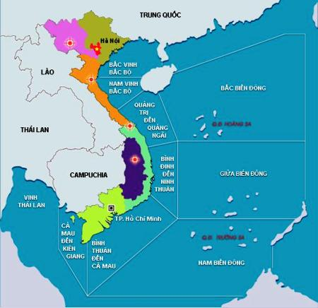 Minh họa bản đồ Biển Đông Việt Nam và chủ quyền biển đảo