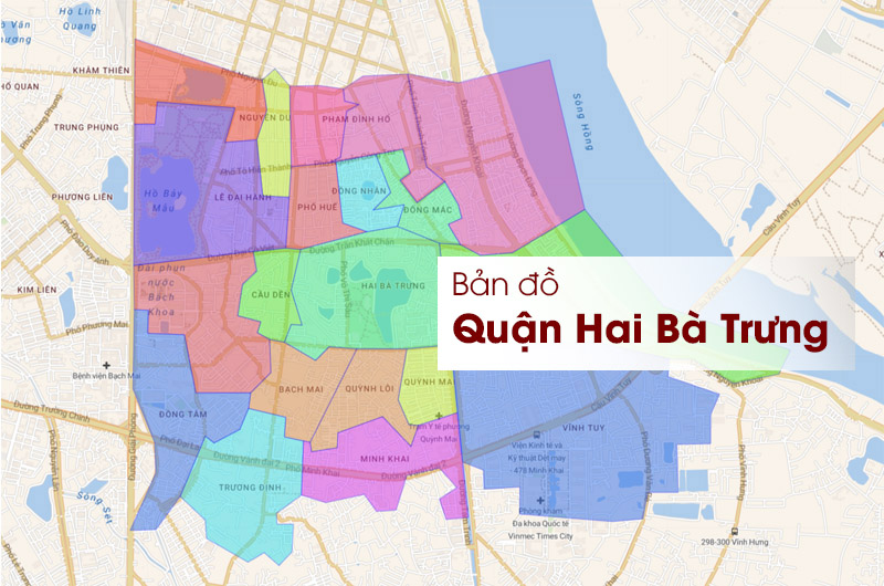 bản đồ quận hai bà trưng