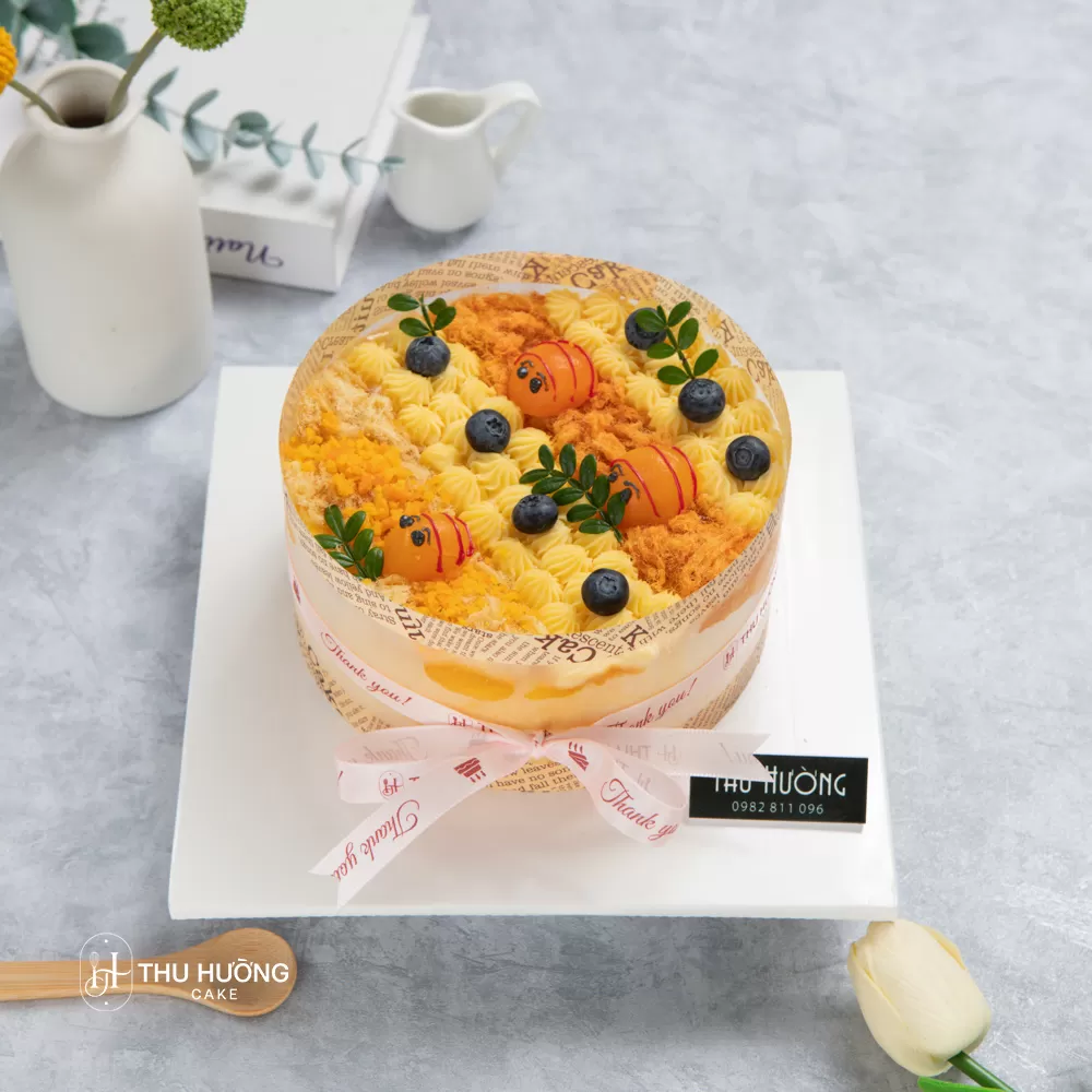 bánh gato bông lan trứng muối - Hình 3
