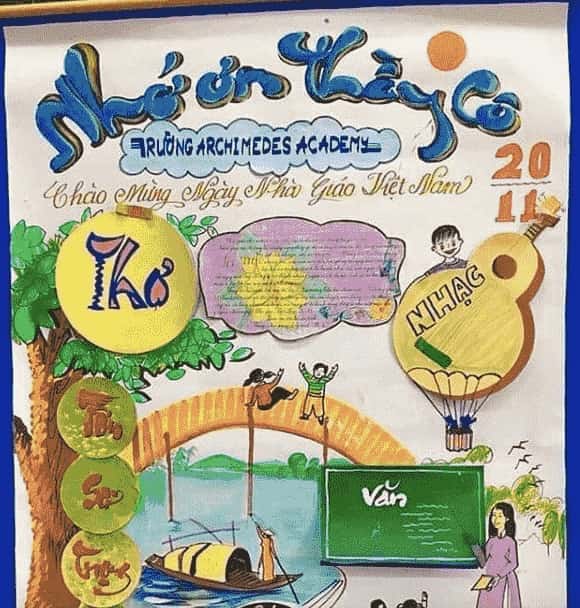báo tường tri ân thầy cô - Hình 5