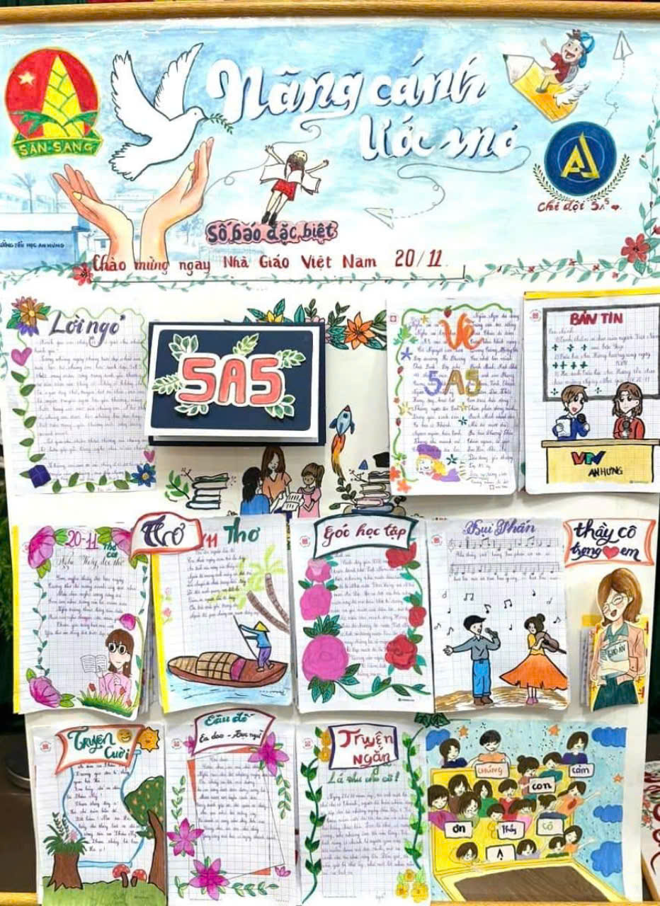 báo tường tri ân thầy cô