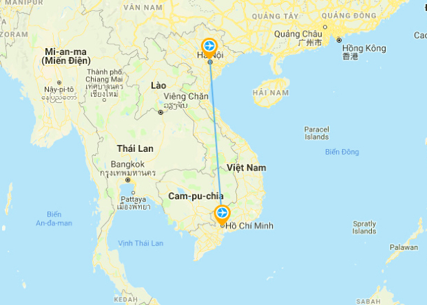 bay từ sài gòn ra hà nội mất bao lâu - Hình 1