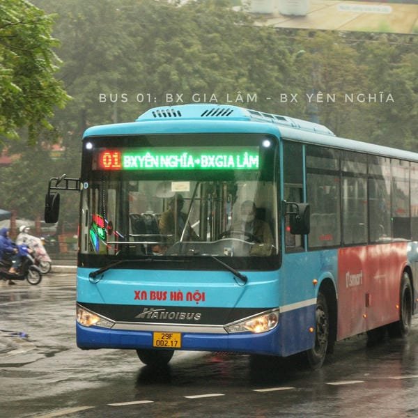các điểm dừng xe bus 01 Hà Nội chi tiết từng trạm