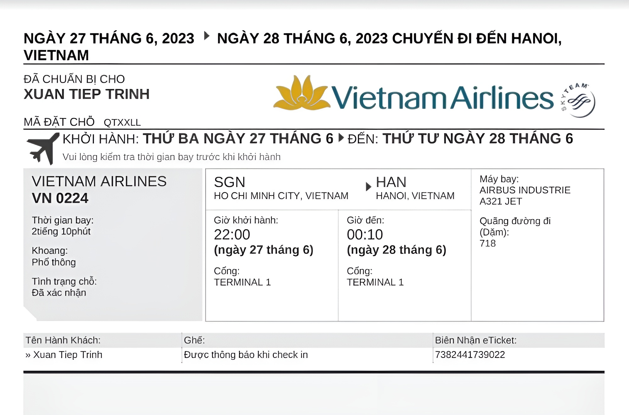 cách check in vé máy bay vietnam airline - Hình 2