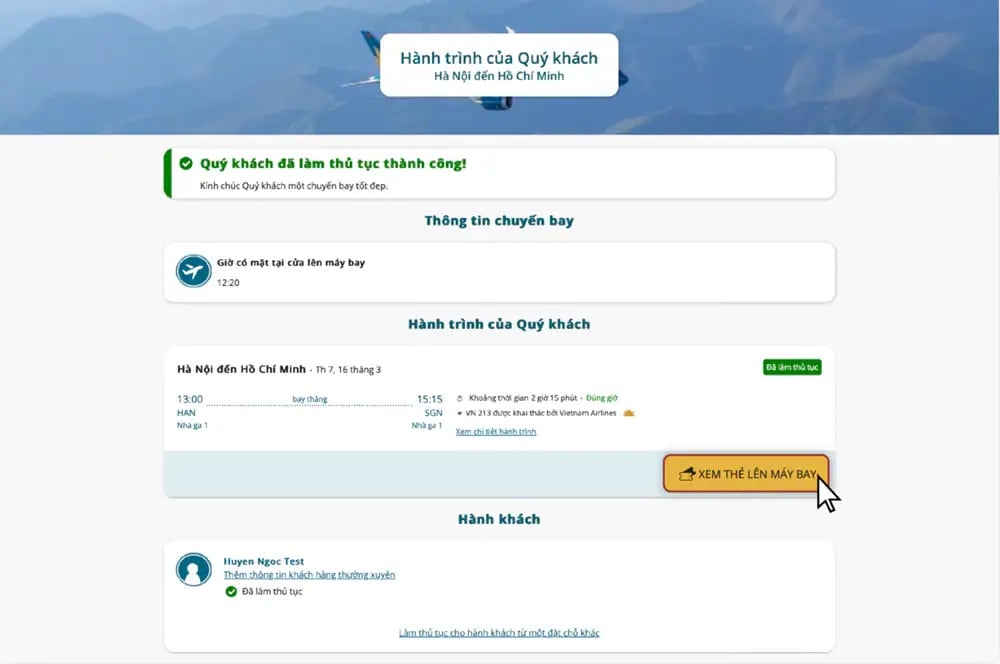 cách check in vé máy bay vietnam airline - Hình 3