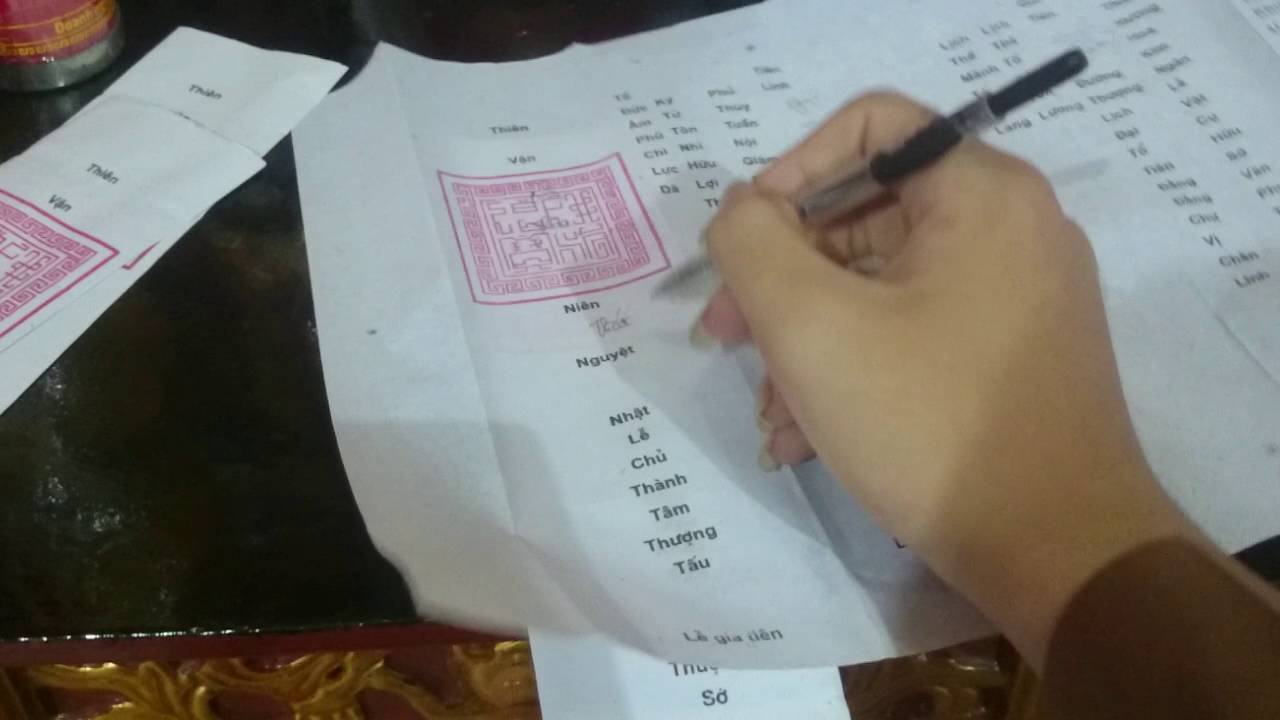 cách ghi sớ cúng