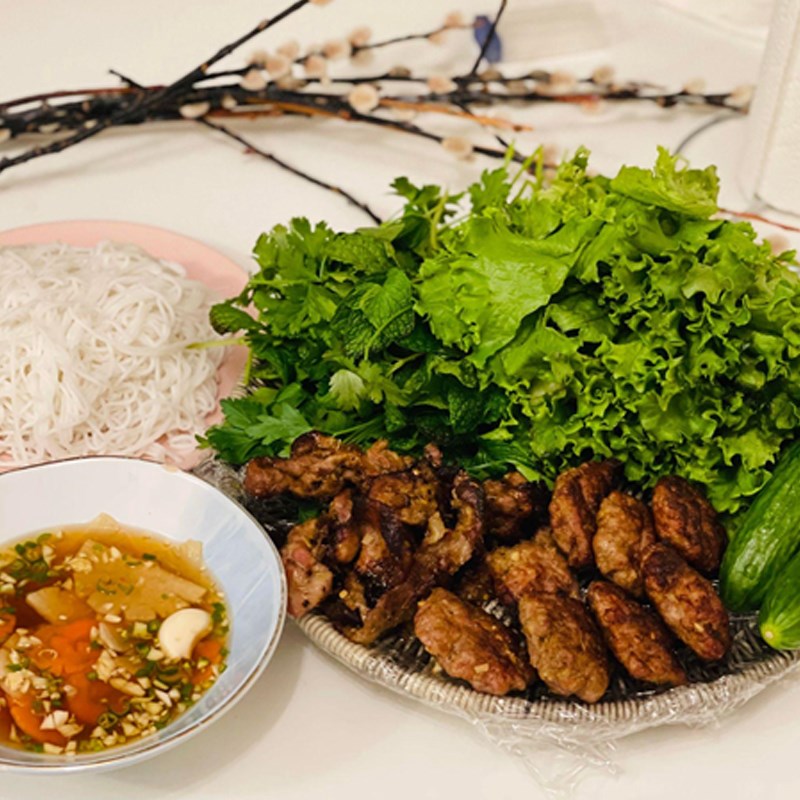 cách làm bún thịt nướng hà nội