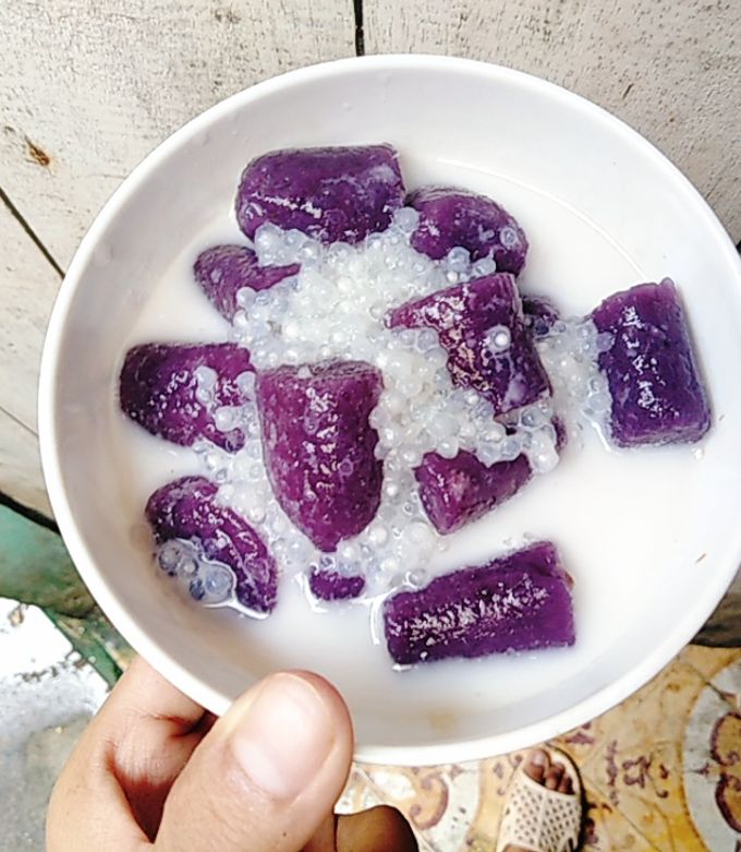 cách làm chè khoai dẻo sữa tươi - Hình 4