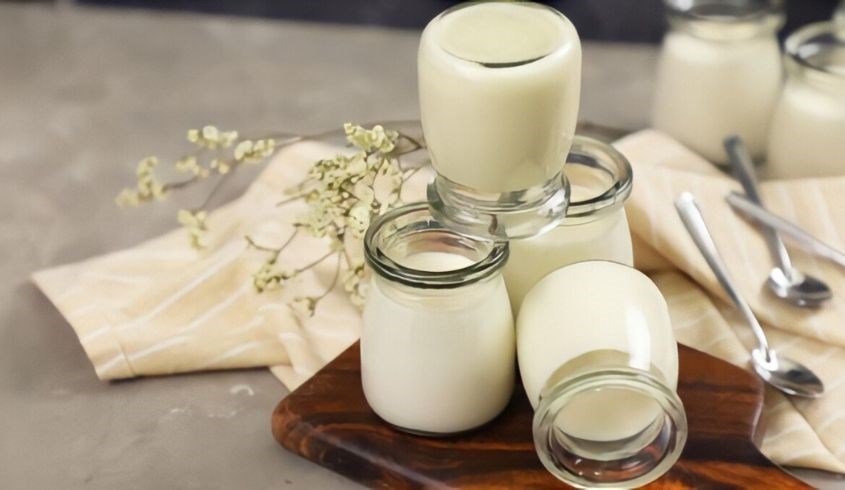 cách làm sữa chua phô mai con bò cười - Hình 4