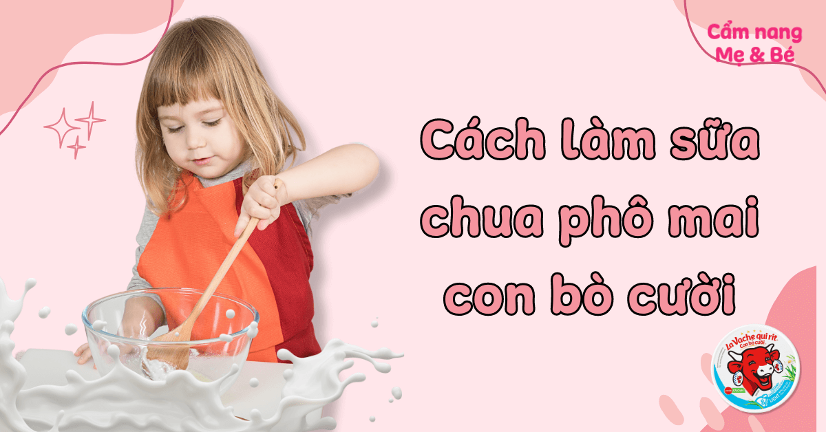 cách làm sữa chua phô mai con bò cười - Hình 5
