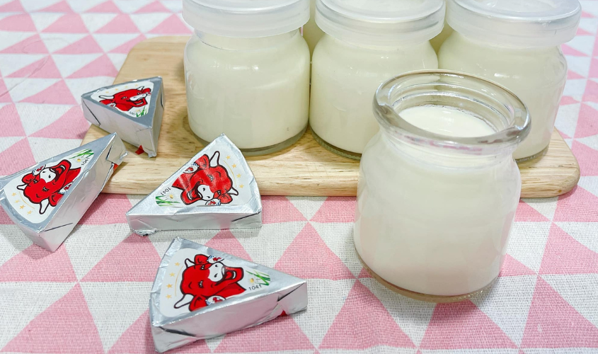 cách làm sữa chua phô mai con bò cười