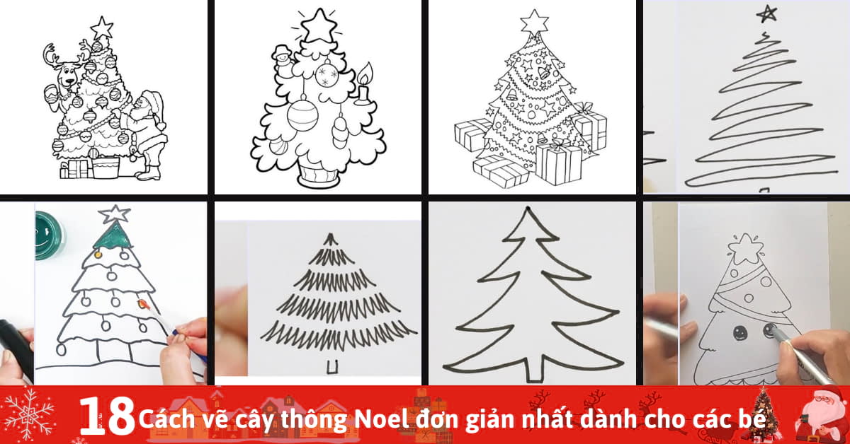 cách vẽ cây thông bằng bút chì - Hình 5