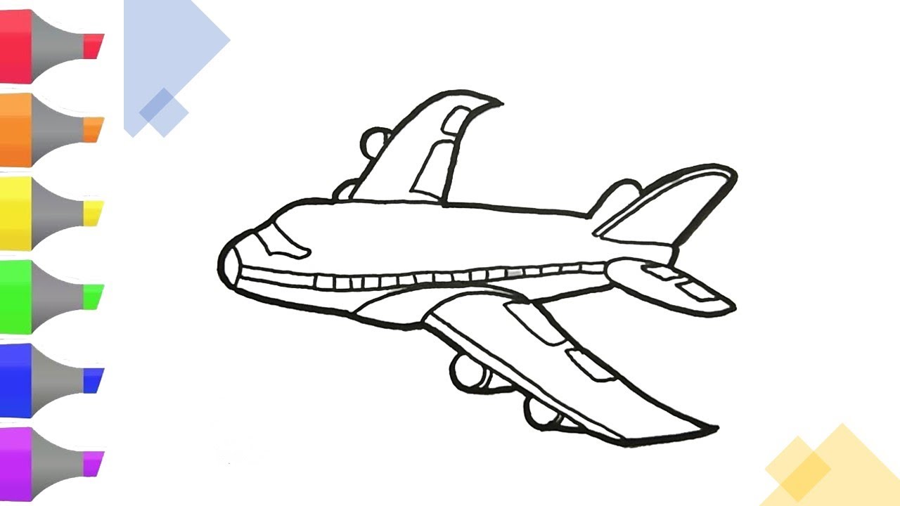 cách vẽ máy bay vietnam airline - Hình 1