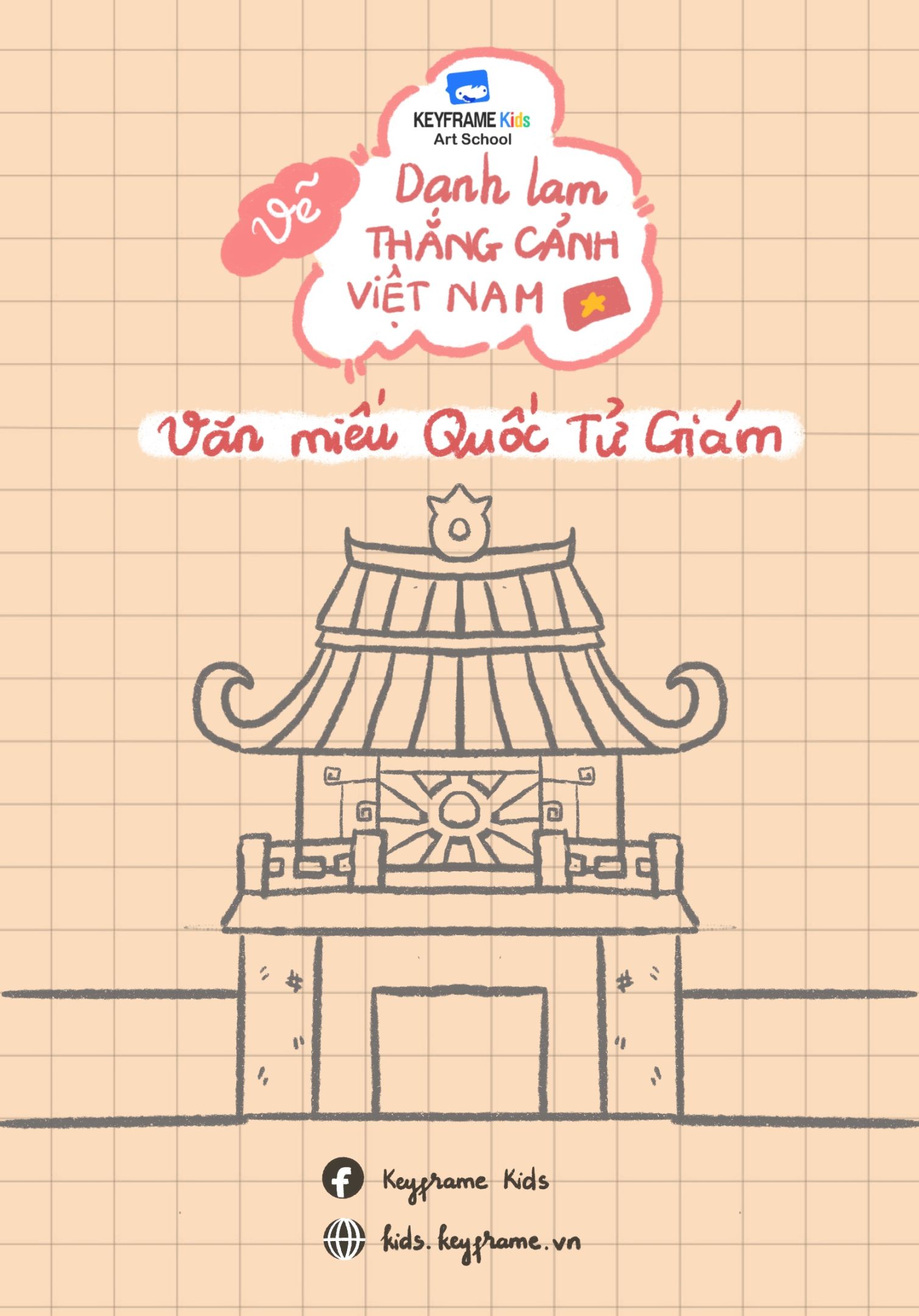 cách vẽ văn miếu quốc tử giám - Hình 4