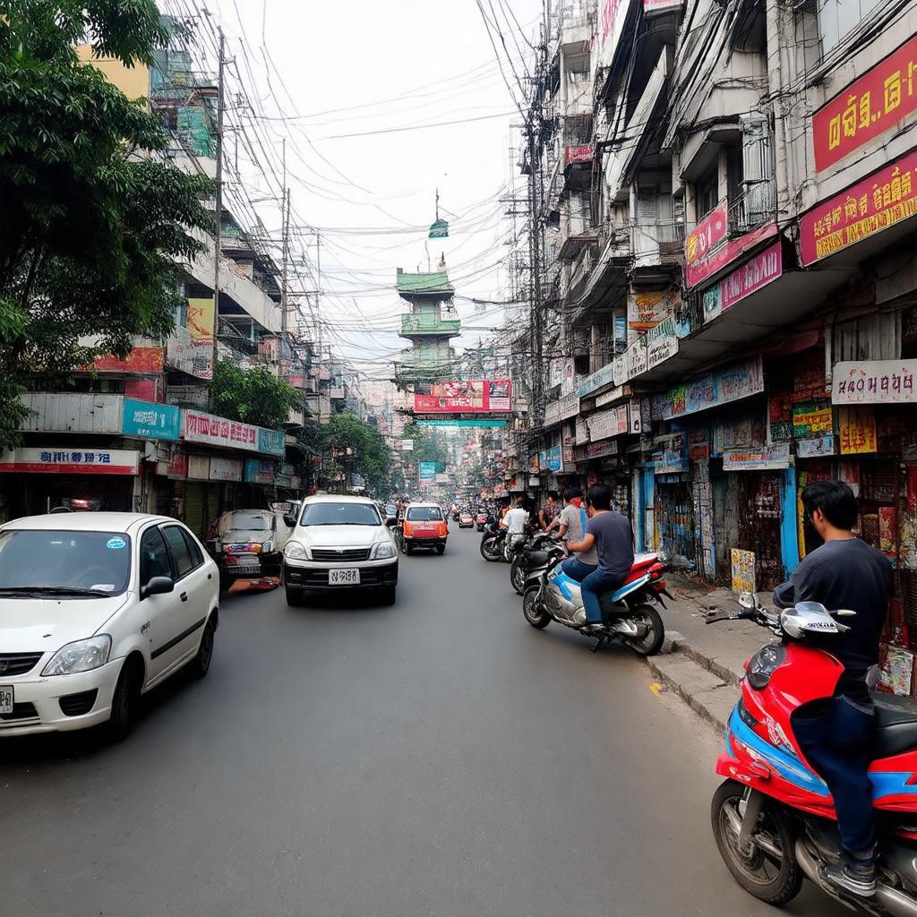Cầu chui Gia Lâm Hà Nội với lưu lượng phương tiện đông đúc tại cửa ngõ phía Đông thủ đô