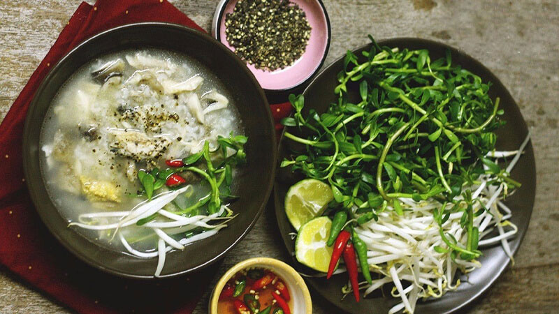 cháo cá lóc bầu rau đắng - Hình 3