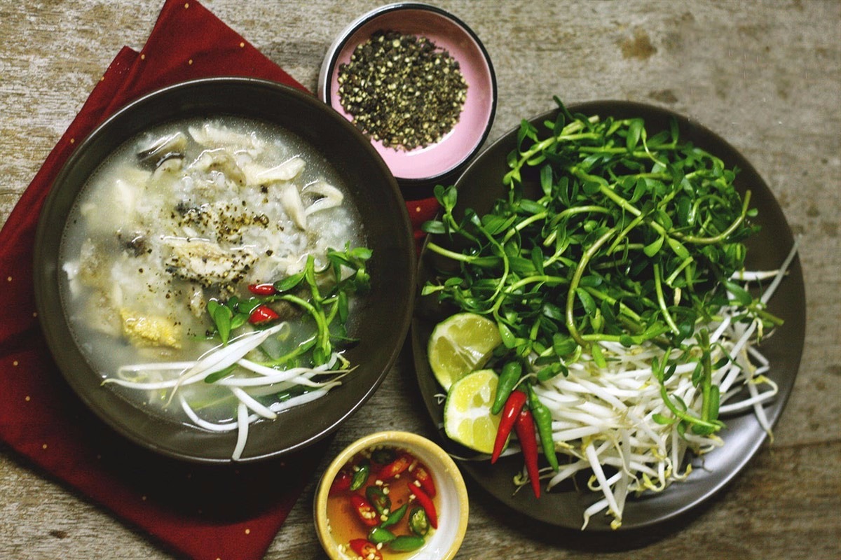 cháo cá nấu với rau gì - Hình 4