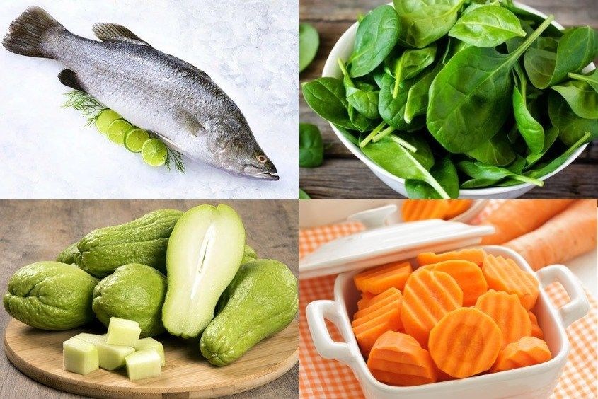 cháo cá nấu với rau gì