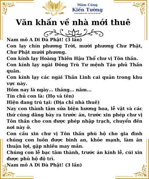 cúng nhập trạch nhà thuê - Hình 3