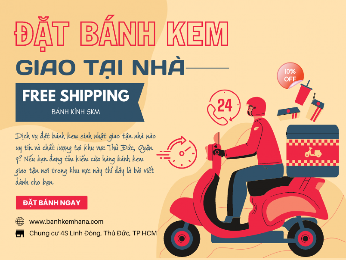 đặt bánh kem sinh nhật giao tận nhà