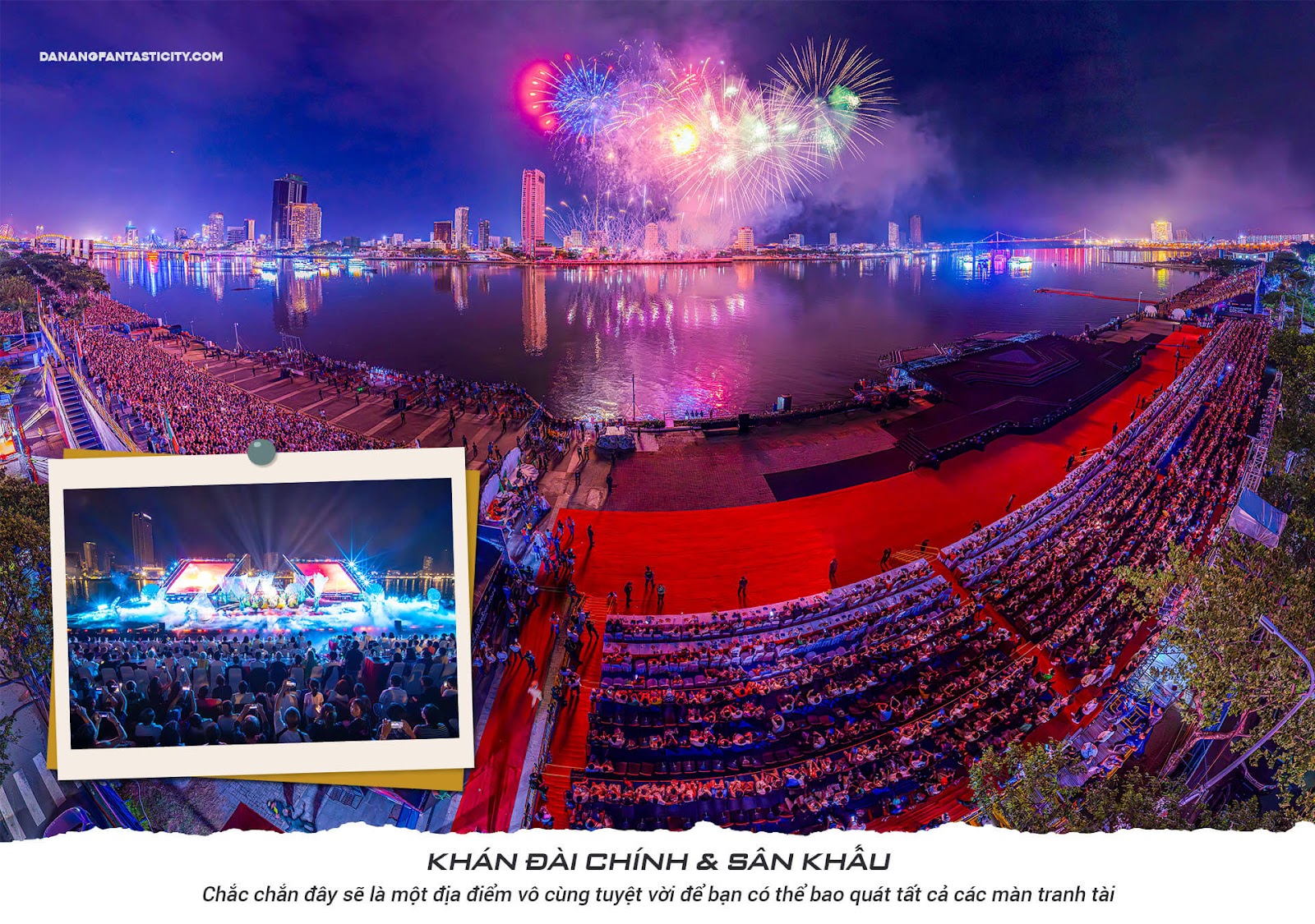 Góc ngắm đẹp ở địa điểm bắn pháo hoa Đà Nẵng 2026 về đêm