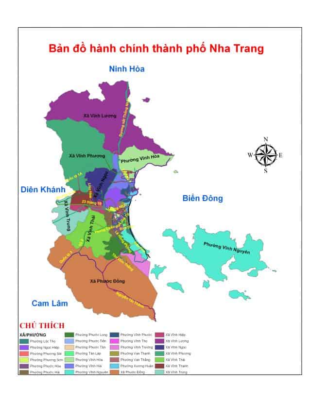 diện tích thành phố nha trang
