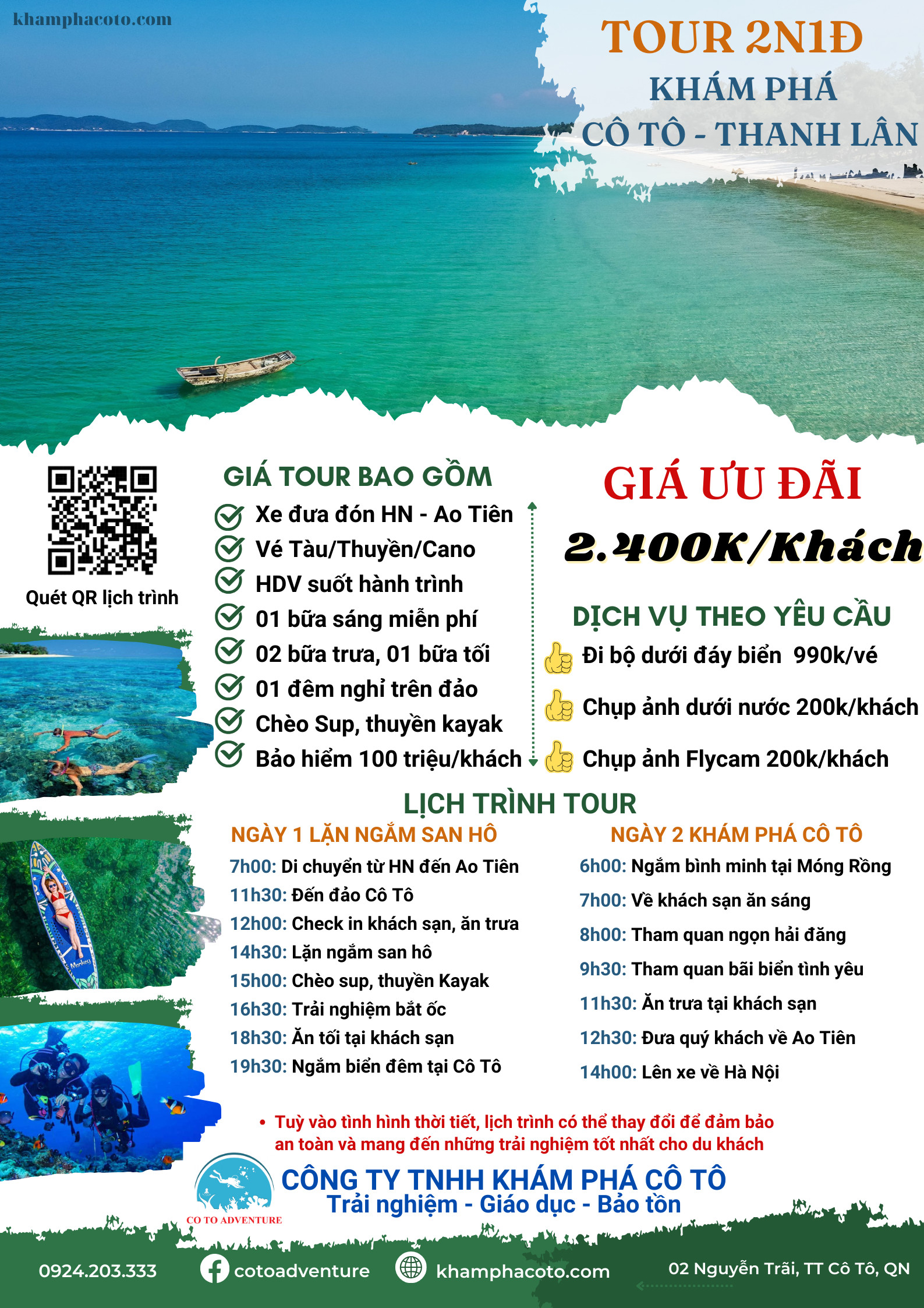du lịch cô tô 2 ngày 1 đêm