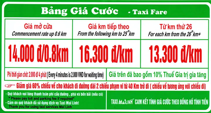 Giá Mở Cửa Taxi Mai Linh 2026: So Sánh Chi Tiết Với Taxi Xanh Sm, Vinasun, G7 & Group Giá Mở Cửa Taxi Mai Linh 2026: So Sánh Chi Tiết Với Taxi Xanh Sm, Vinasun, G7 & Group