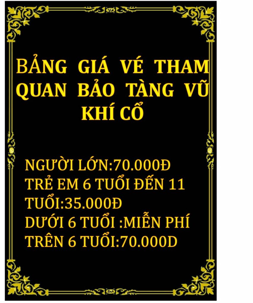giá vé bảo tàng vũng tàu