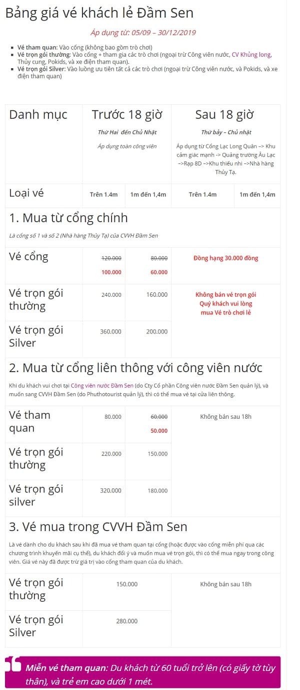 giá vé đầm sen khô 1/1/2026 - Hình 5