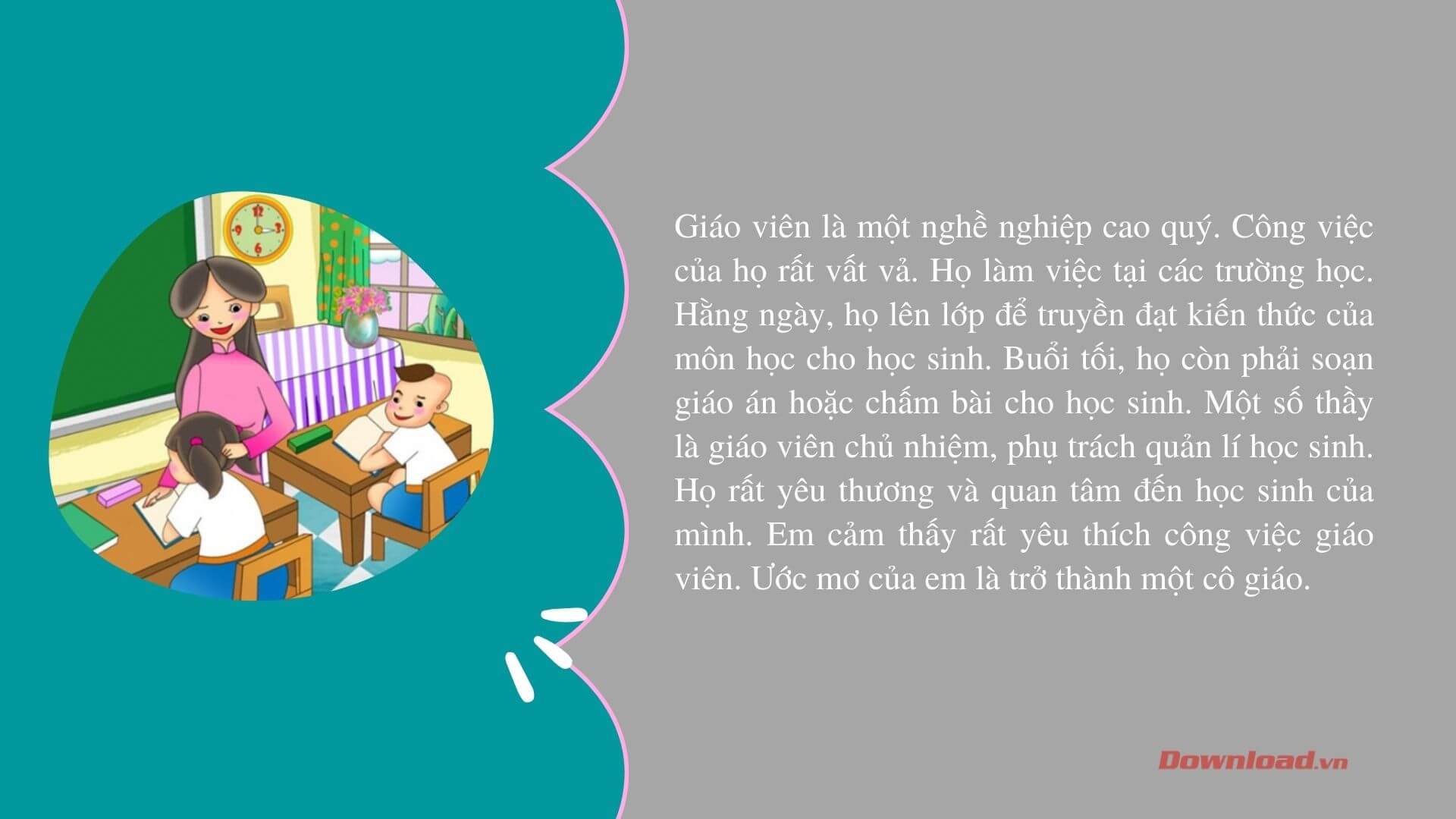 giới thiệu về nghề giáo viên